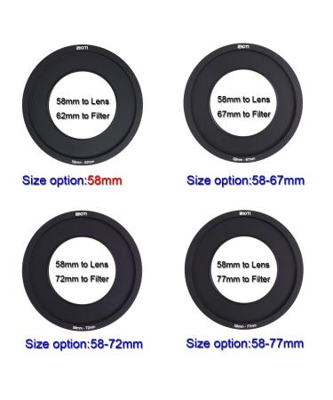 SIOTI 100mm Square Z Series Metal Adapter Ring only Metal Modular Filter Holder (62-77)