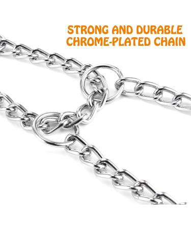 HAPPY HACHI Half Check Dog Collar | Martingale Collar for Medium to Large Dogs | Training and Walking Collar | Silver, Size S 30-43cm - Buy Online on GoSupps.com