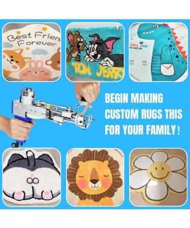 Goodcrafter 2-in-1 Electric Carpet Tufting Gun with Scissors - Handheld Rug Making Kit (Light Blue) - Buy Online on GoSupps.com