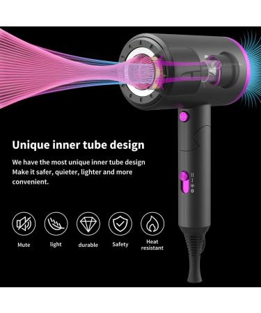 Slopehill 1800W Ionic Hair Dryer - Hot/Cool Wind Blow Dryer with 3 Attachments - ETL/UL/ALCI Safety - Dark Grey - Buy Online on GoSupps.com