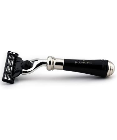 Premium 3-Blade Razor with Elegant Stainless Steel Holder - Ergonomic Design & Gift for Men - Ready to Use - Buy Online on GoSupps.com