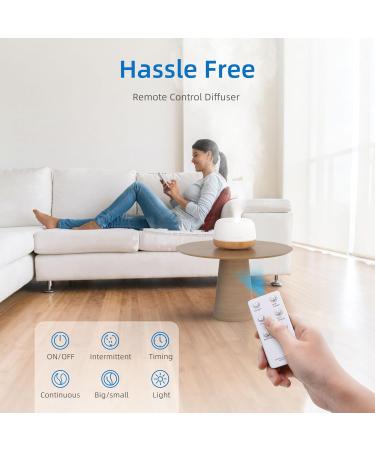 Asakuki 300ml Aroma Diffuser | Essential Oil Diffuser with Remote Control Timer & 7 Color LED Light - Automatic Waterless Shutdown - Buy Online on GoSupps.com