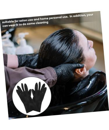 Gogogmee 3 Pairs Hair Shampoo Gloves Black Rubber Gloves Reusable Men Shampoo Dying Man Tool Belt Hair Dye Large - Buy Online on GoSupps.com