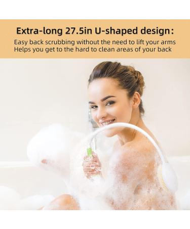 TYYIHUA 27.5 Back Bath Brush with Long U-Shaped Handle - Shower Back Scrubber for Elderly, Disabled, Mobility Impaired, Post-Surgery, Frozen Shoulder, Obese - Buy Online on GoSupps.com