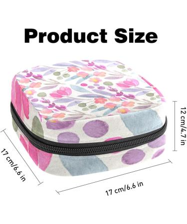 Portable Pink Floral Storage Bags for Women's Bandages Menstrual Pads & Panty Liners - Waterproof Organizer for School & Office - Buy Online on GoSupps.com