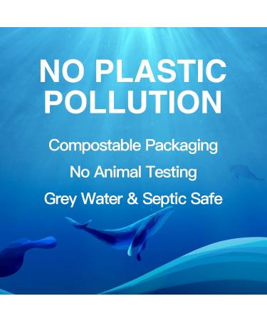 Eco-Friendly Toilet Cleaner Strips | 120 Quick Foaming Sheets - Biodegradable Plastic-Free Ocean Dew Scent - Buy Online on GoSupps.com