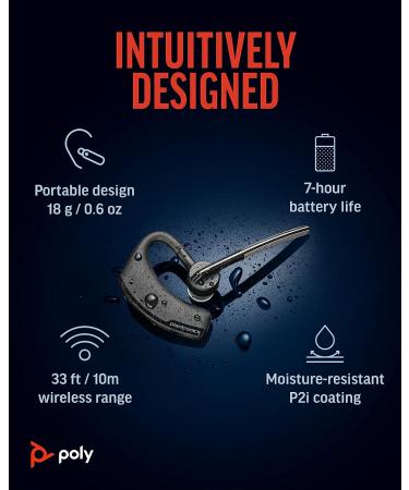 Poly Voyager Legend Wireless Headset - Bluetooth with Noise-Canceling Mic, Voice Controls, and Ergonomic Design - Buy Online on GoSupps.com