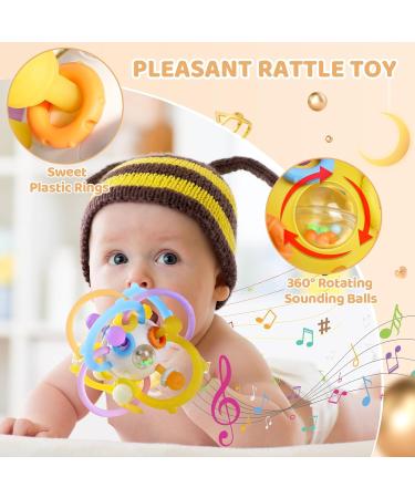 Shop Orzbow Baby Toys for 0-18 Months | Montessori Dental Aid & BPA-Free Sensory Balls in Lemon Yellow - Buy Online on GoSupps.com