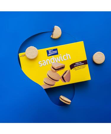 Tirma Sandwich Chocolate Cakes 4 x 45g | Milk Chocolate Filled Biscuits | Vegetarian Crispy Cakes | Practical and Delicious Snack | Ideal for Snacks and Sweet Breaks - Buy Online on GoSupps.com