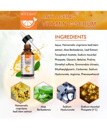 Vitamin C Serum for Face with Hyaluronic Acid & Retinol - Hydrate Dark Spots & Fine Lines - 1 fl oz - Buy Online on GoSupps.com