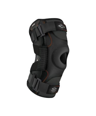 Shock Doctor Compression Knee Brace for Men & Women  Maximum Support  Adjustable Dual Hinges Black Large