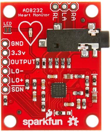 Buy SparkFun AD8232 Single Lead Heart Rate Monitor - Accurate Heart Rate Sensor for Your Projects | International Shipping Available - Buy Online on GoSupps.com