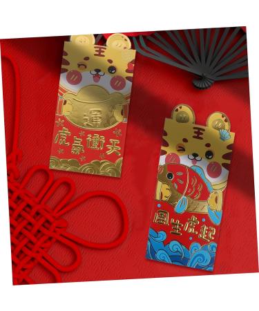 TEHAUX 36pcs 2022 Year of The Tiger Red Packet Lucky Money Red Envelope Spring Festival Money Envelopes Traditional Hong Bao Portable Red Paper 3D Chinese Zodiac Red Envelope Bag - Buy Online on GoSupps.com