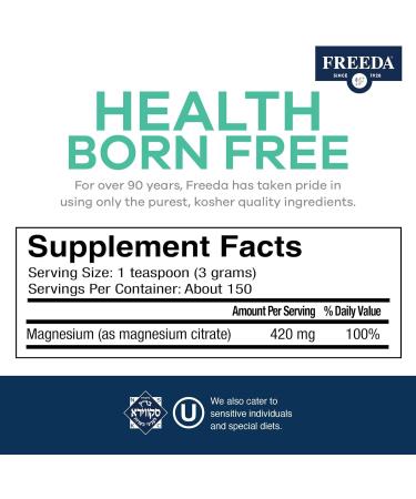 Magnesium Citrate Powder Pure Magnesium Powder Drink Mix for Relaxation Digestion & Muscle Support Made in USA Gluten-Free Vegan Magnesium Supplement for Adults & Children 16 oz - Buy Online on GoSupps.com