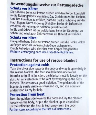 Buy MED-COMFORT First Aid Rescue Blanket - Gold-Silver Foil 160 x 210cm | International Shipping Available - Buy Online on GoSupps.com