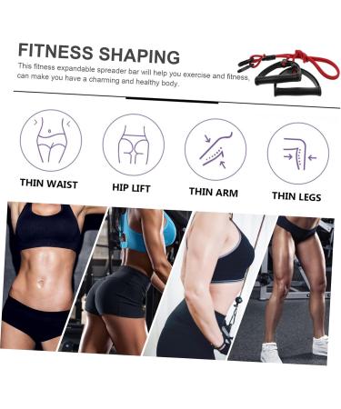 Buy 2 Pairs Pull Rope Treadmills | Home Fitness Resistance Bands with Handles | Elastic Muscle Resistance Belts - Red Latex - Buy Online on GoSupps.com