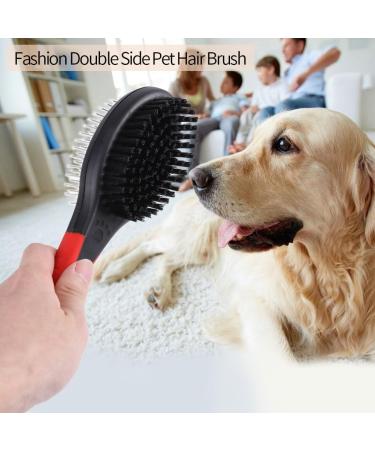 Double Sided Pet Grooming Brush Dog Puppy Grooming Massage Comb for Dogs Cats Cleaning Loose Fur Dirt(M) - Buy Online on GoSupps.com