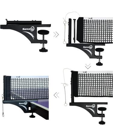 Sanung S405 Professional Table Tennis Net & Post Set | Foldable High Duty Ping Pong Screw-on Clamp | Stable Base | Easy to Install - Buy Online on GoSupps.com
