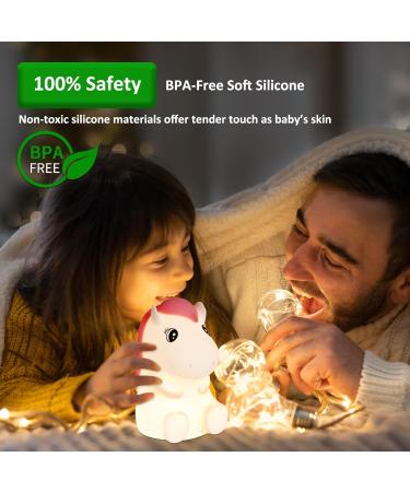 OkiyiD Pony Night Light | Horse Lamp for Nursery | Touch Control Dimmable Bedside Lamp | Rechargeable Horse Gifts for Girls | Birthday Gifts for Boys - Buy Online on GoSupps.com