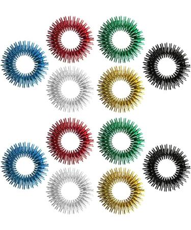 Magiclulu 12-Pack Hand-In-Hand Finger Massage Toy - Stress Relief Rings for Kids - Mini Vibrating Feather Game Set (2.8cm) - Perfect for Fun & Relaxation - Buy Online on GoSupps.com