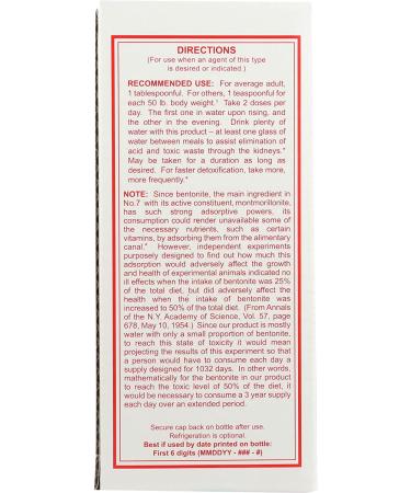 Sonne's Detoxificant 7 - Natural Bentonite Clay for Internal Cleansing - Buy Online on GoSupps.com