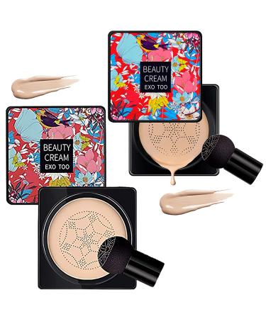 Ordolava Flawless CC Cream Mushroom Head Air Cushion Cc Cream (Ivory White+Natural)