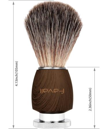 Favali Vegan Razor Brush - Premium Walnut Handle Shaving Brush for Men | Perfect Gift for Wet Shaving Enthusiasts - Buy Online on GoSupps.com