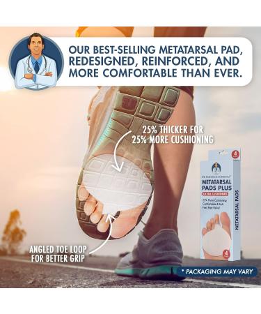 Dr. Frederick's Original Metatarsal Pads Plus - 4 Pieces - Extra Cushioning for Men & Women - Buy Online on GoSupps.com