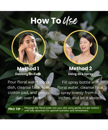 Deve Herbes Pure Neroli Floral Water (Hydrosol) (Citrus aurantium) for Skin - 50ml (1.69oz) - Buy Online on GoSupps.com