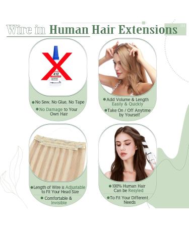 Elailite Secret Wire Hair Extension Invisible Headband With Clips One Piece Real Human Hair Straight (#06 Light Brown 18 Inch (95 g)) 18 Inch (95 g) #06 Light Brown - Buy Online on GoSupps.com