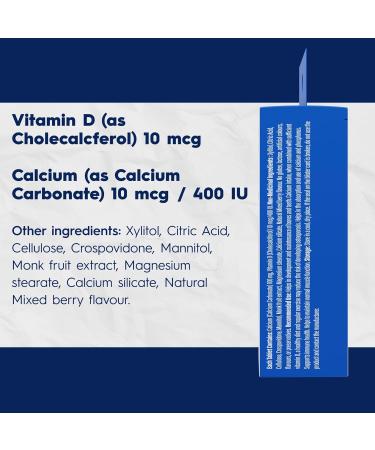 Calcium and Vitamin D3 for Kids - Boost Immunity and Bone Strength | Quick Dissolving Tablets from Nutrameltz (4) 60 count (Pack of 1) - Buy Online on GoSupps.com