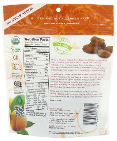 Buy Made in Nature Organic Dried Apricots â€“ 6 oz (170 g) Buff Supersnacks - Buy Online on GoSupps.com
