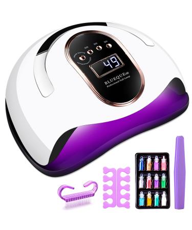 Joyboy nail dryer UV LED lamp for nails with 4 timer settings infrared sensor LCD display with manicure tools beginner set nail tools for fingernail and toenail