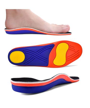 SAFETOE Plantar Fasciitis Orthotic Shoe Inserts High Arch Support Insoles Comfortable Shock Absorption Memory Foam Insole with Standing Workers Running Relieve Flat Feet Heel Pain Metatarsalgia Black L (US8-US9.5)