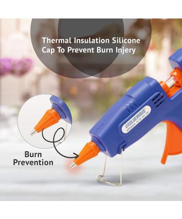 Gluerious Mini Hot Glue Gun with 30 Glue Sticks - 20W Blue | Perfect for Crafts, DIY, Arts, Home Repairs - Buy Online on GoSupps.com
