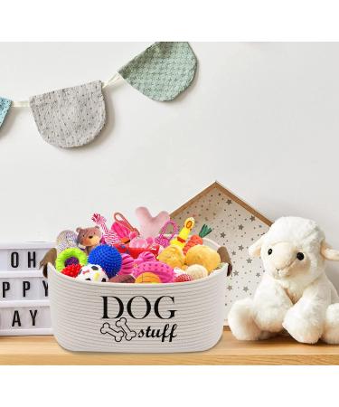 Minezi Cotton Rope Dog Toy Basket - Beige | Pet Toy Storage Organizer | Durable & Stylish Solution for Animal Needs (1 Pack) - Buy Online on GoSupps.com