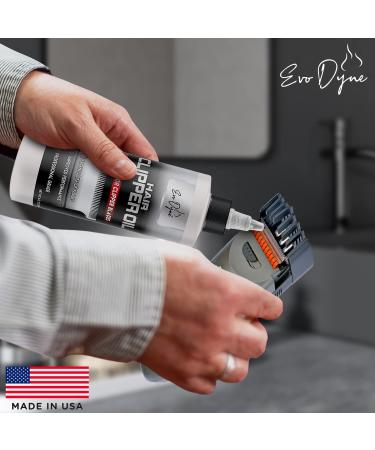Evo Dyne Hair Clipper Oil - 8 oz, Made in USA | Prevents Rust, Extends Blade Life - Buy Online on GoSupps.com