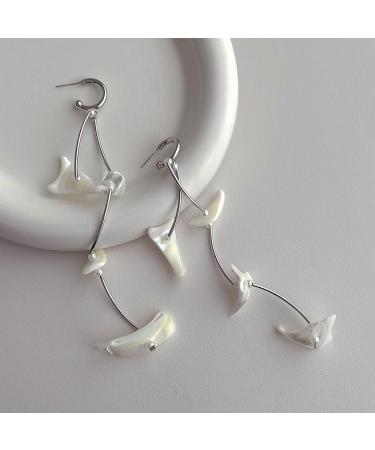 Feyley Long Tassel Earrings - Shell & Pearl-Drop Jewelry for Women & Girls | Bohemian Beach Gift - Buy Online on GoSupps.com