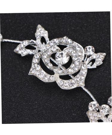 FRCOLOR Hair Comb with Rhinestone Headband Hair Pin with Floral Rhinestones Headpiece Bridal Set of 3 - Buy Online on GoSupps.com