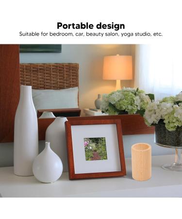 Essential Oil Aromatherapy Diffuser - Wooden Cylinder Diffuser for Yoga & Meditation | Portable Fragrance Diffuser for Bedroom - Buy Online on GoSupps.com