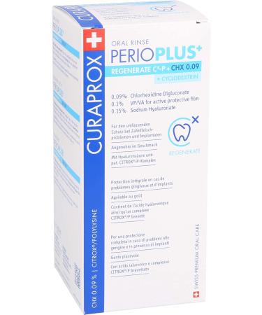 CURAPROX perio Plus+ Regenerate Mouthwash CHX 0.09% - 200ml | Best for Oral Health | International Shipping Available - Buy Online on GoSupps.com