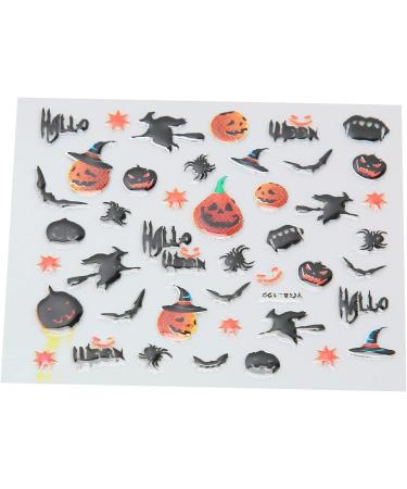 DIY Halloween Nail Sticker Self Adhesive Widely Use Halloween Nail Stickers Easy Use for Party for Daily Use - Buy Online on GoSupps.com