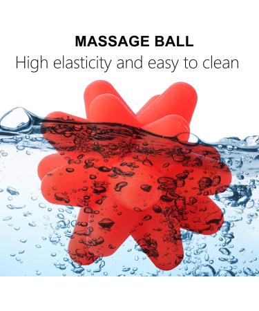 Buy Lurrose 3-Pack Star Fitness Ball Massage Rollers - Electric Pilates & Fascia Massage Balls for Muscle Recovery - 8x8cm - Red - Buy Online on GoSupps.com