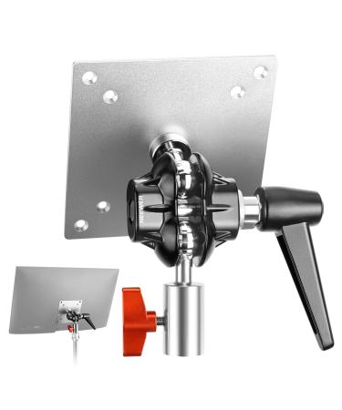 NEEWER Monitor Mount Adapter with VESA Mount, Adjustable Aluminum Alloy Light Stand Adapter Dual 360 Ball Joint M4 Screw & 5/8" Receiver for Impact Screen Outdoor TV Stand, Max Load 14lb/6.3kg, MA001