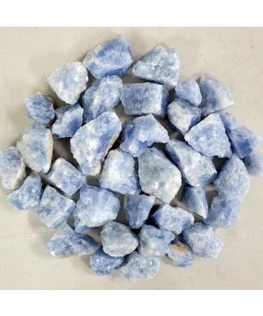 Natural Blue Celestite Calcite Crystals Raw Rough Gemstones Stones 100g Full of Texture (Size : 100g) - Buy Online on GoSupps.com