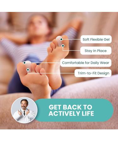 Welnove Toe Caps & Protectors - 10 Pack Silicone Toe Sleeves for Pain Relief & Protection from Corns & Calluses (Small - Buy Online on GoSupps.com