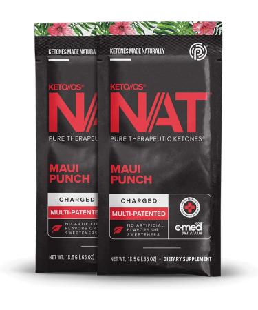 Keto//OS NAT Maui Punch Exogenous Ketones - BHB Salts Supplement (20 Count) | Energy Boost for Workout | Men and Women - Buy Online on GoSupps.com