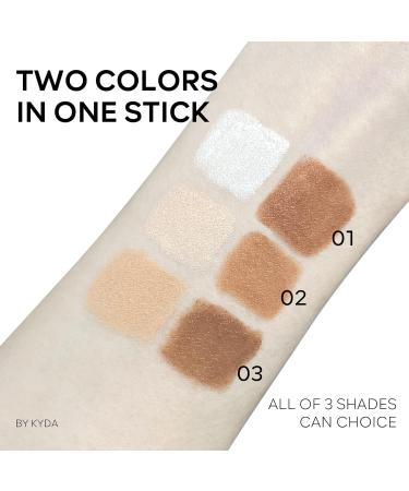 KYDA 6 Colors Contour Stick 2 in 1 Body & Face Highlighter Set - 3 Pcs - Buy Online on GoSupps.com