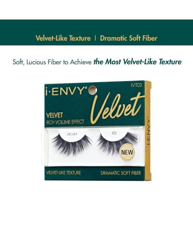 i-ENVY False Lashes | Velvet Soft Fluffy Wispy Volume Faux Mink Extensions - Dramatic Cat Eye Look (03) - Reusable International Shipping Available - Buy Online on GoSupps.com