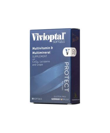 Vivioptal Protect For Men 30 Capsules Multivitamin & Multimineral Supplement CoQ10 Lycopene Resveratrol